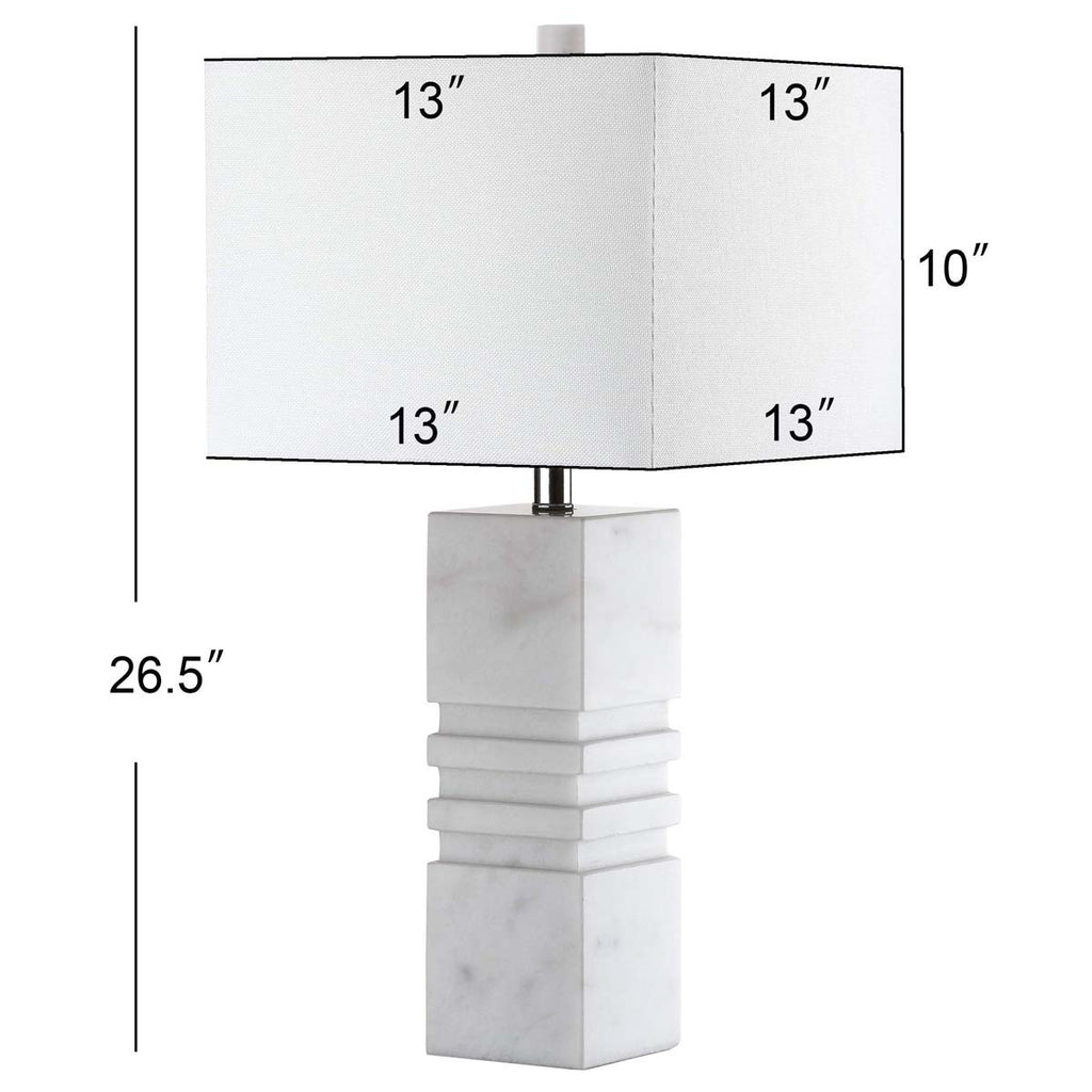 Safavieh Faye Marble Table Lamp-White