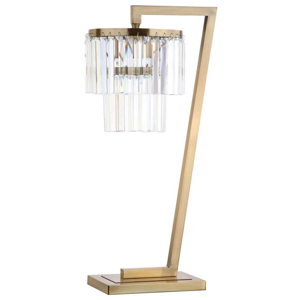 Safavieh Callum Table Lamp-Brass Gold/Clear