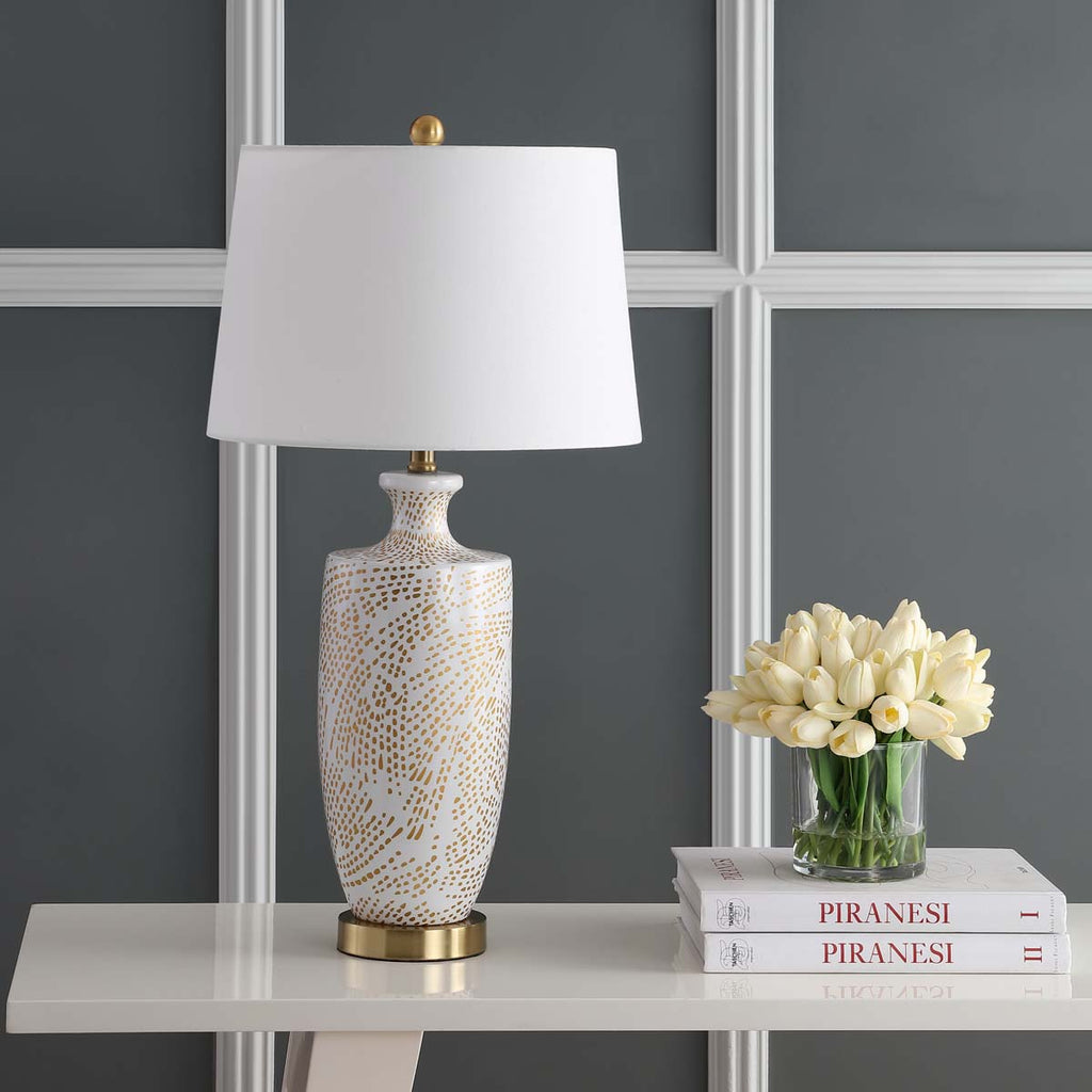 Safavieh Linnea Table Lamp-White/Gold