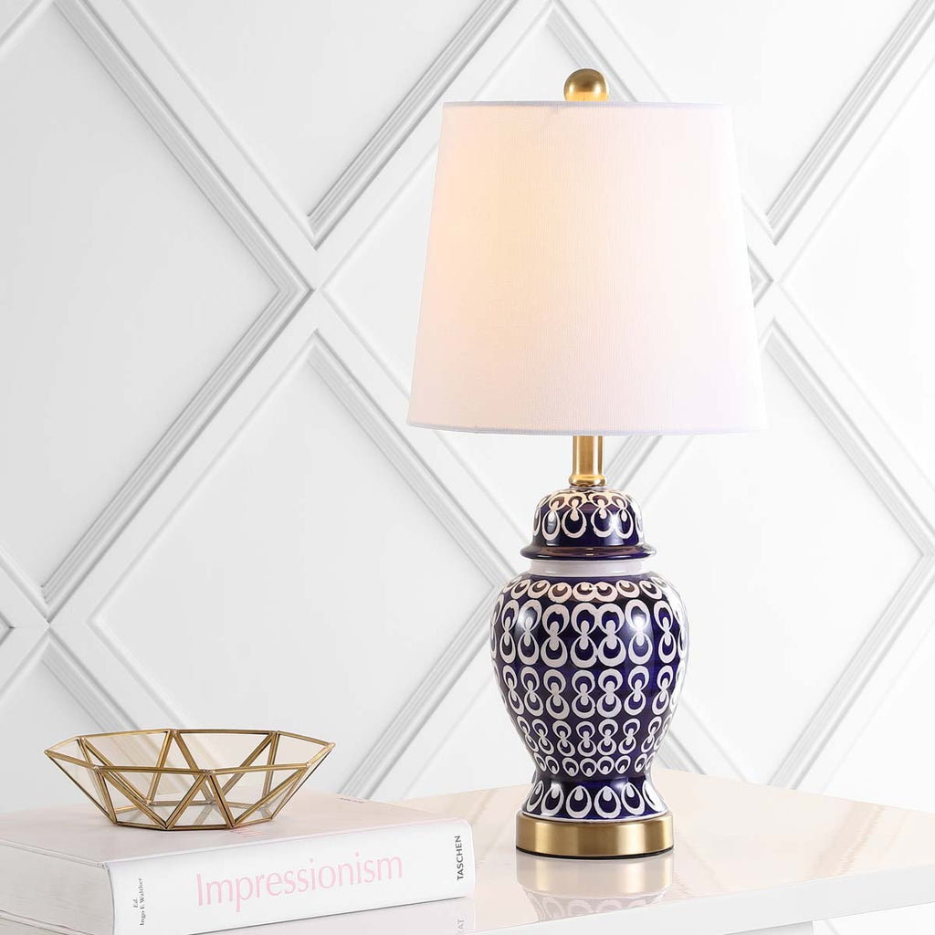 Safavieh Kyra Table Lamp-Blue/White