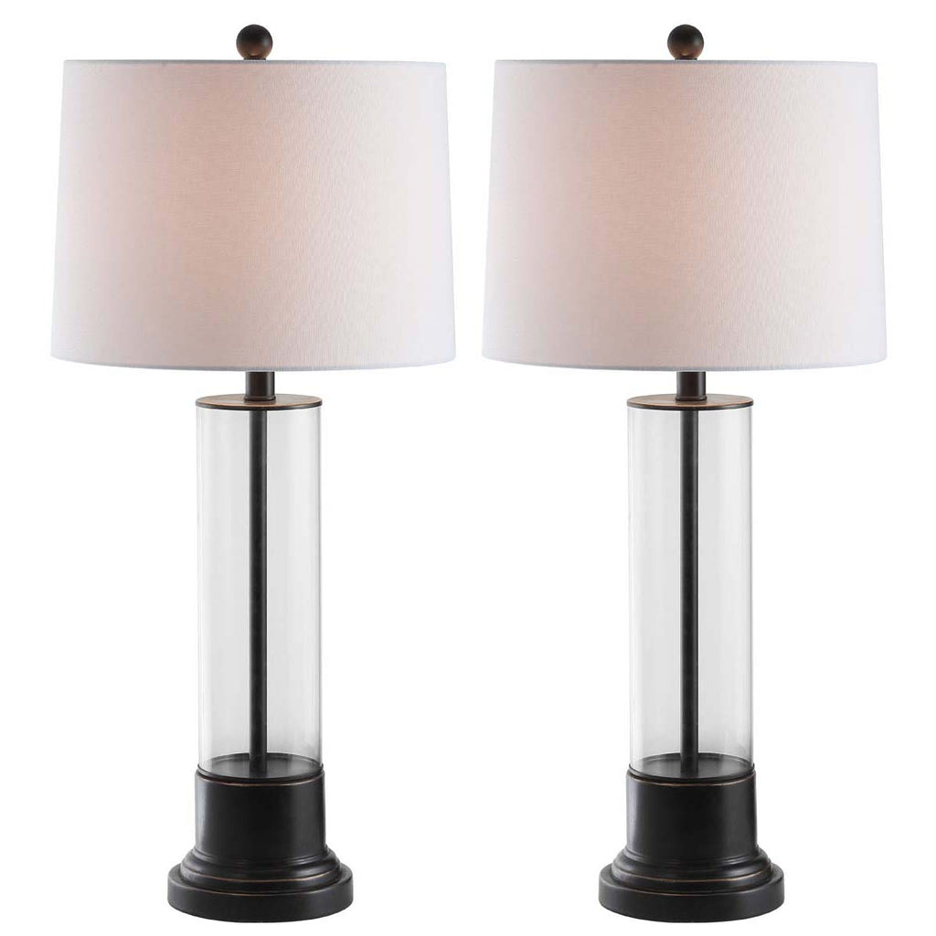 Safavieh Jayse Table Lamp-Black/Clear (Set of 2)