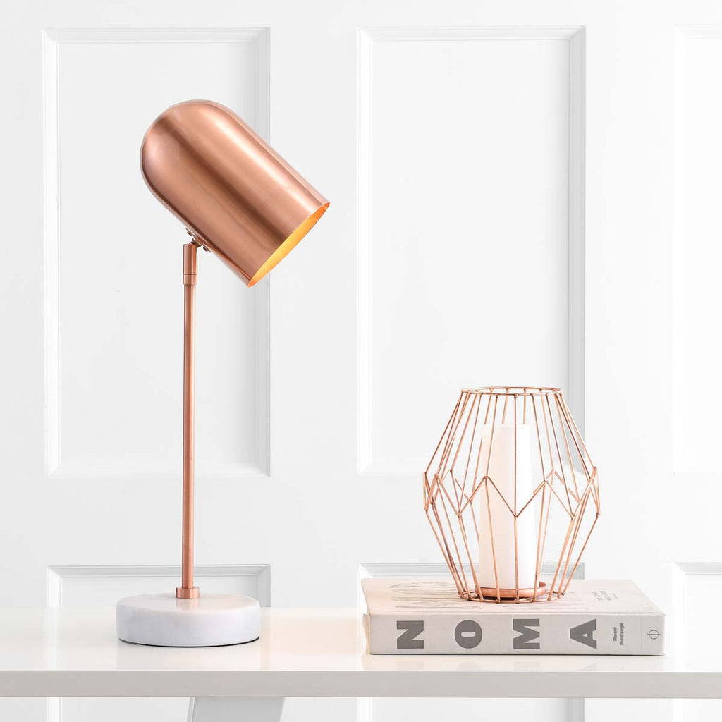 Safavieh Charlson Table Lamp-Copper/White