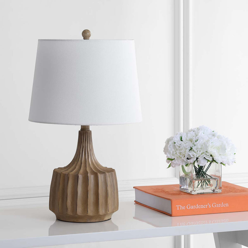 Safavieh Shiloh Table Lamp-Wood Finish