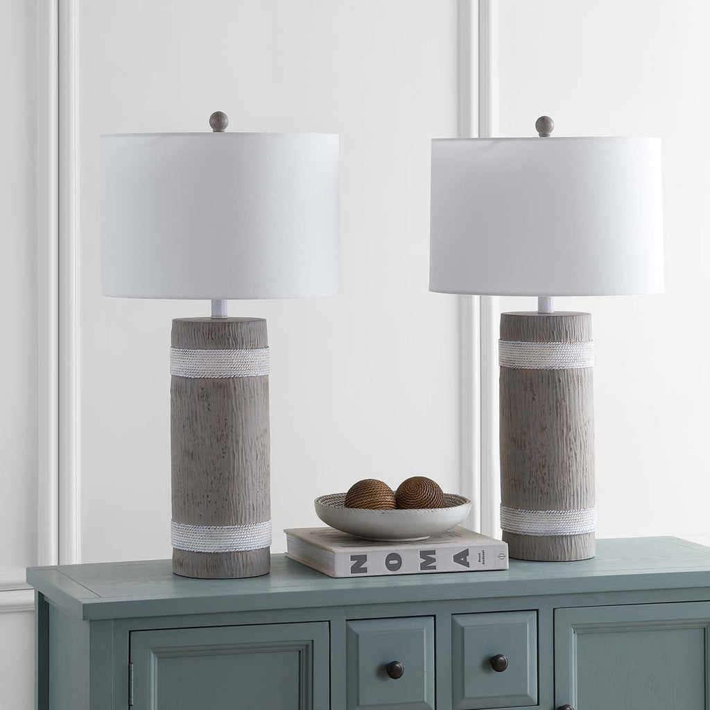 Safavieh Brixton Table Lamp-Brown/White (Set of 2)