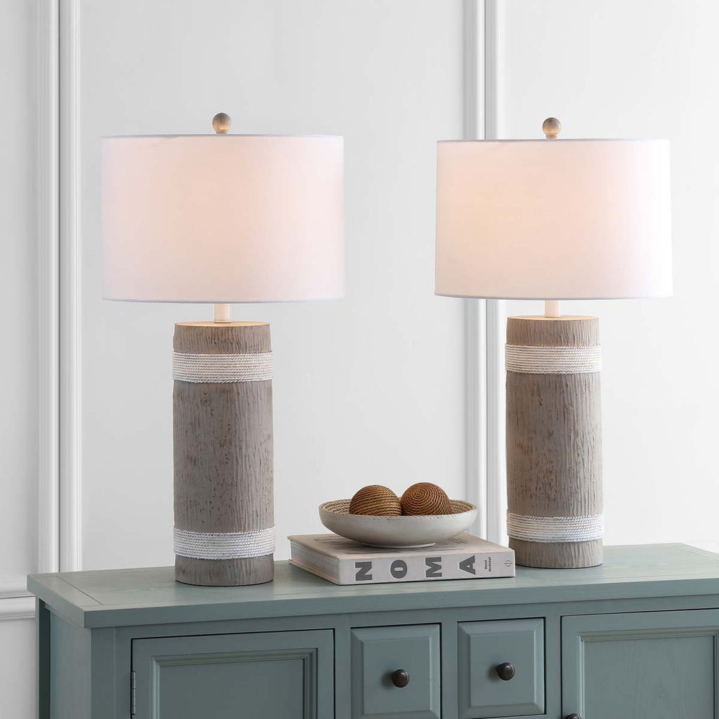 Safavieh Brixton Table Lamp-Brown/White (Set of 2)