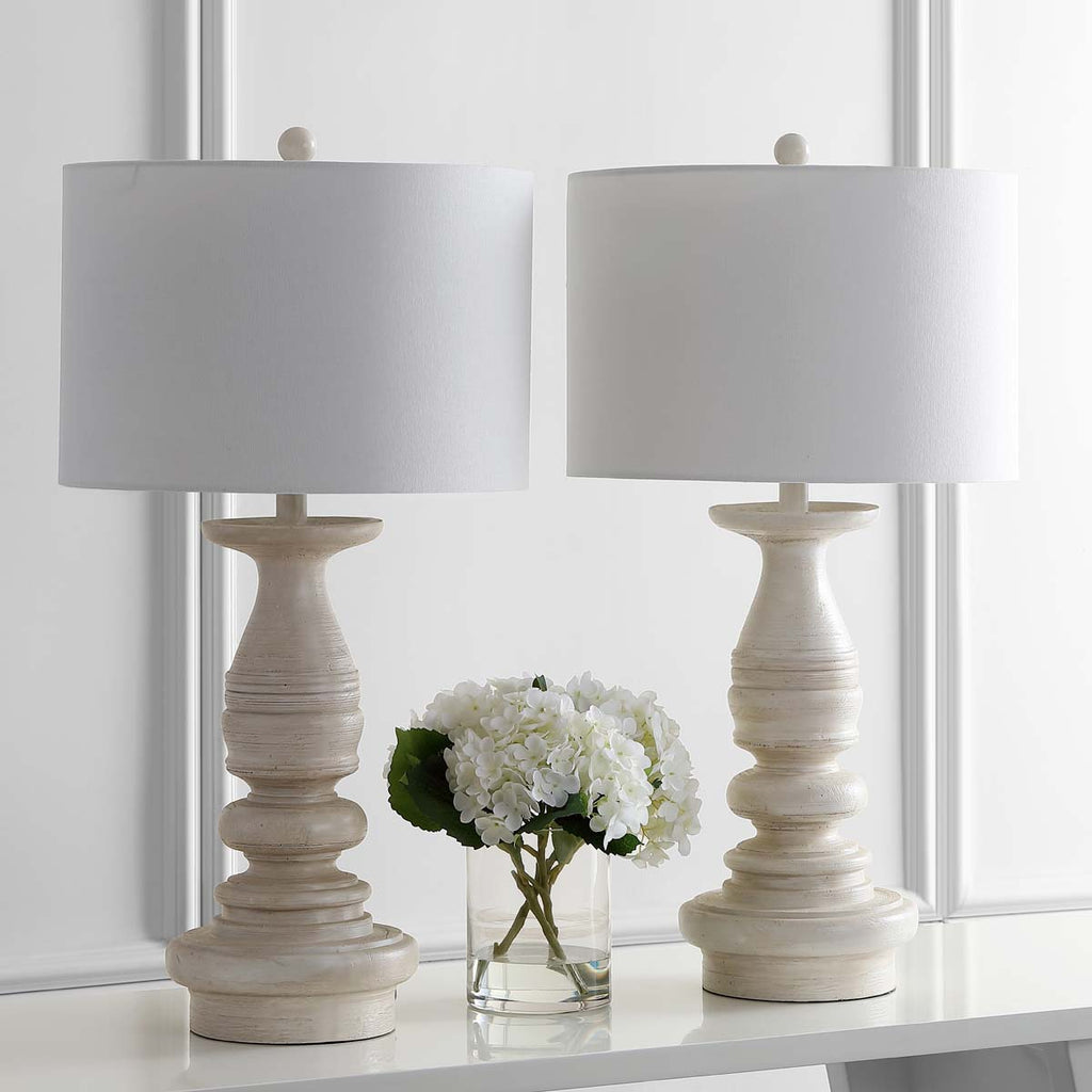 Safavieh Jareth Table Lamp-White Wash (Set of 2)