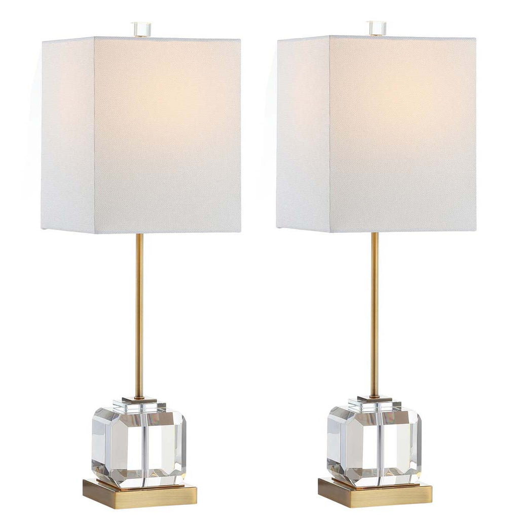 Safavieh Zayne Table Lamp-Clear/Brass Gold (Set of 2)