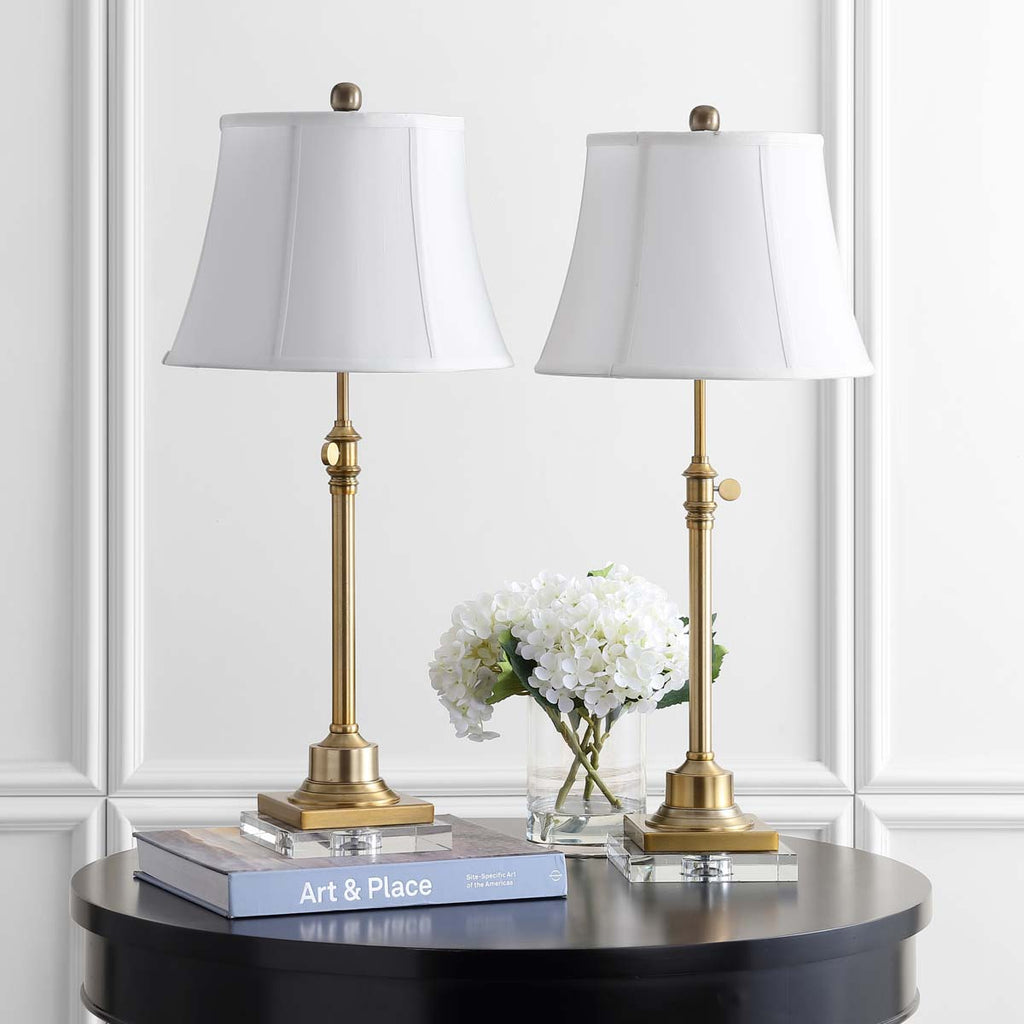 Safavieh Callen Table Lamp-Clear/Brass Gold (Set of 2)