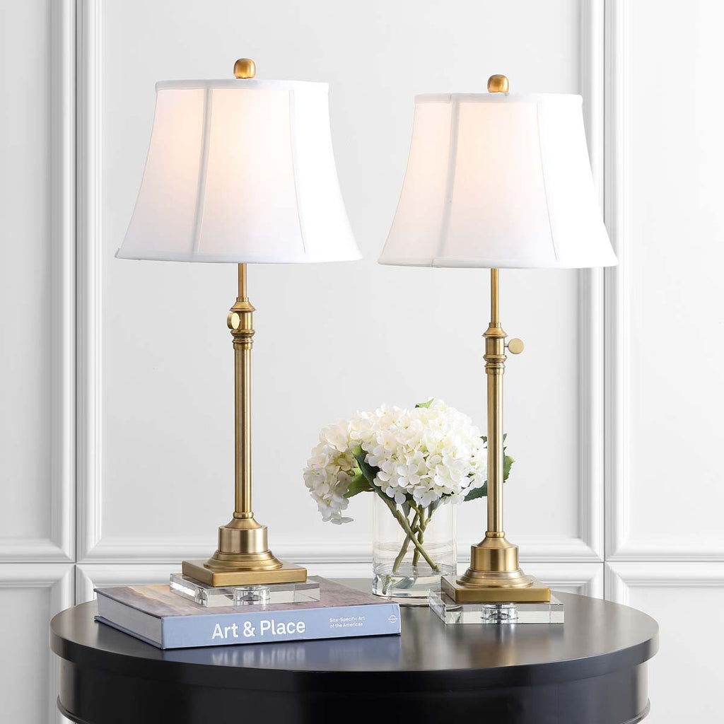 Safavieh Callen Table Lamp-Clear/Brass Gold (Set of 2)