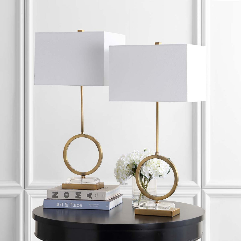 Safavieh Kaden Table Lamp-Clear/Brass Gold (Set of 2)