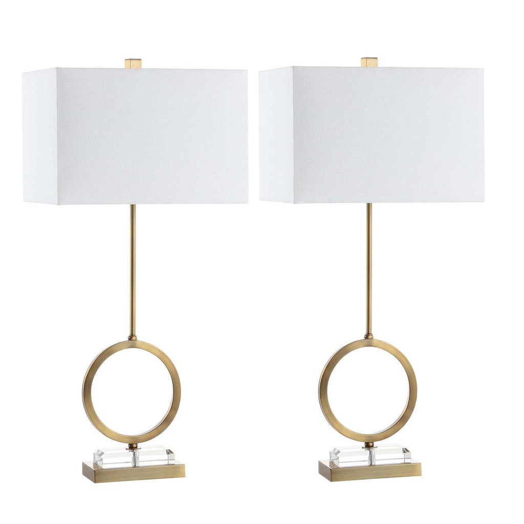 Safavieh Kaden Table Lamp-Clear/Brass Gold (Set of 2)