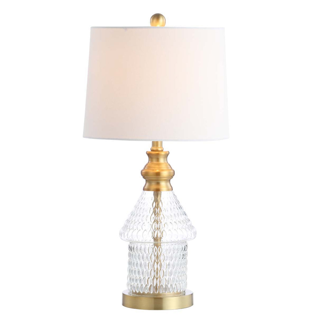 Safavieh Camden Table Lamp-Clear/Brass Gold