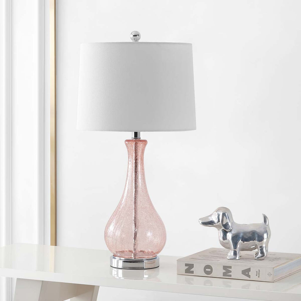 Finnley Table Lamp | Safavieh - TBL4206 - Light Blush Crackle