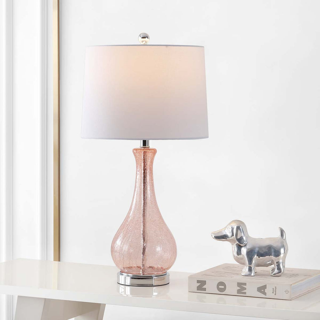 Finnley Table Lamp | Safavieh - TBL4206 - Light Blush Crackle