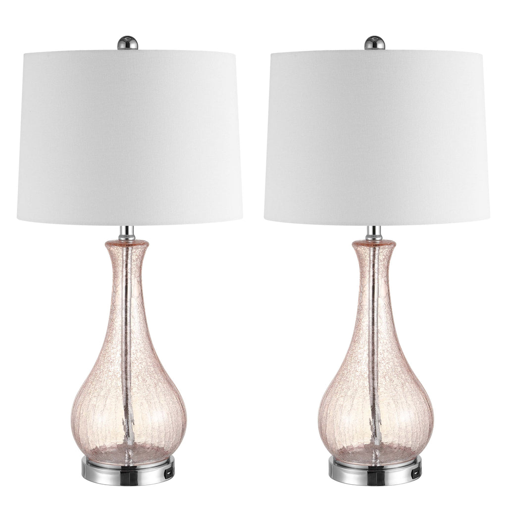 Finnley Table Lamp W/ USB  | Safavieh - TBL4206-U - Blush