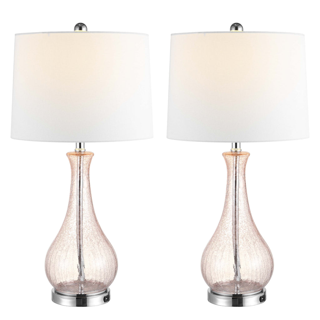 Finnley Table Lamp W/ USB  | Safavieh - TBL4206-U - Blush