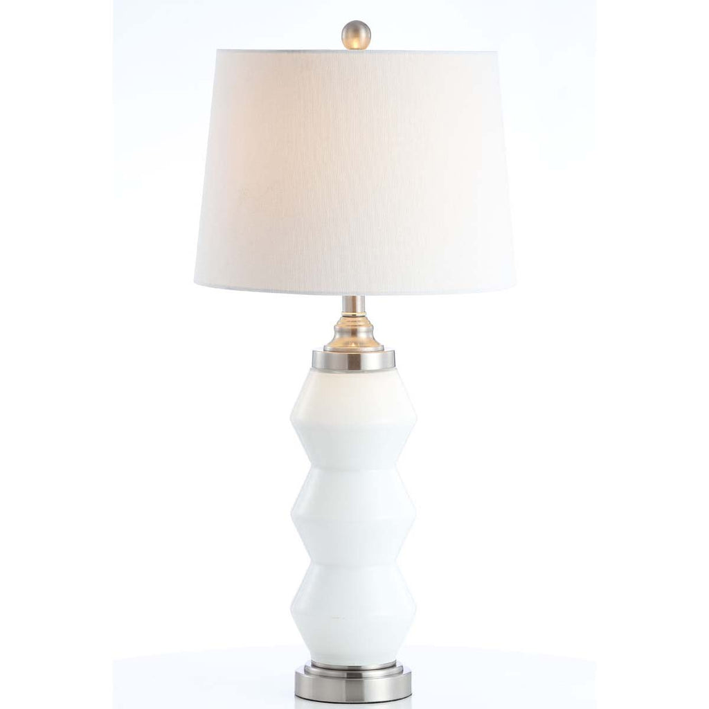 Safavieh Jayce Table Lamp-White /Nickel