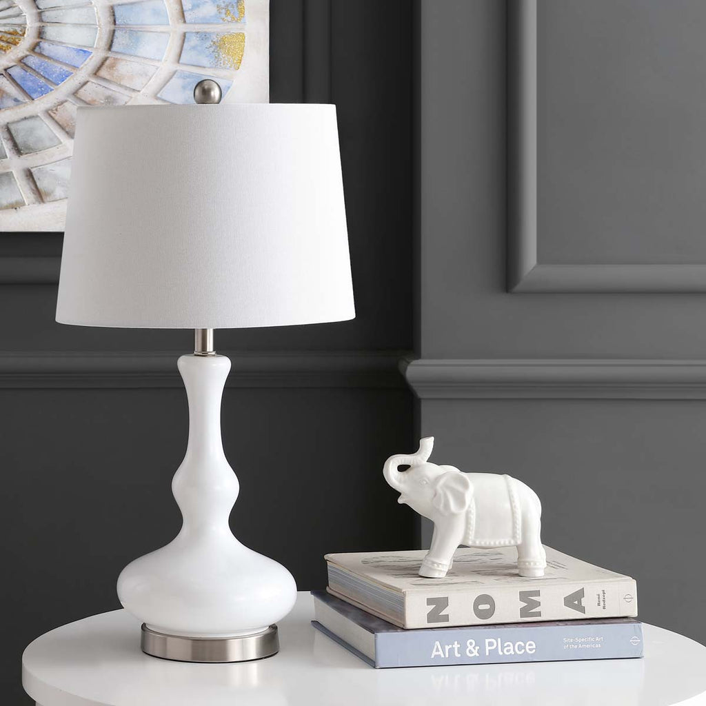 Safavieh Kellen Table Lamp-White /Nickel