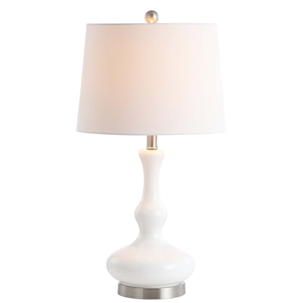 Safavieh Kellen Table Lamp-White /Nickel