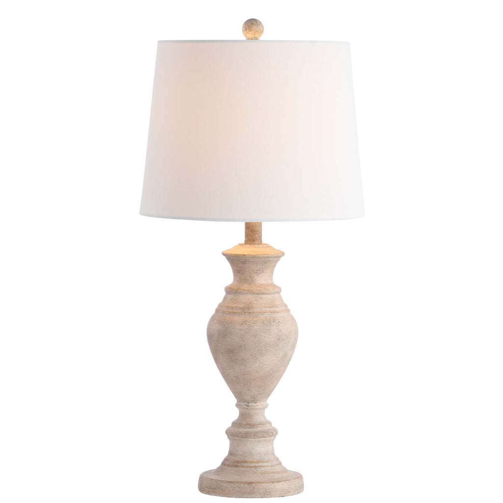 Safavieh Kyler Table Lamp-Brown Wood Finish