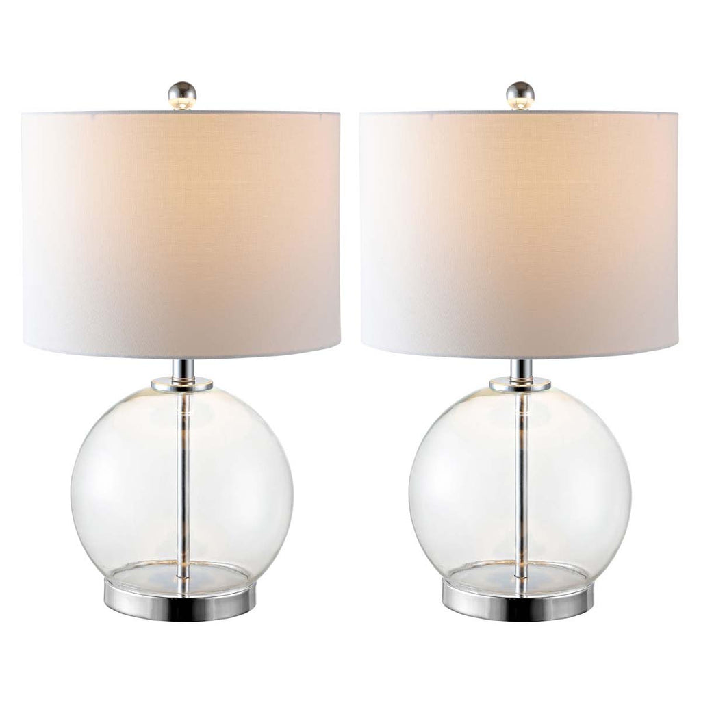 Safavieh Lonni Table Lamp-Clear/Chrome (Set of 2)