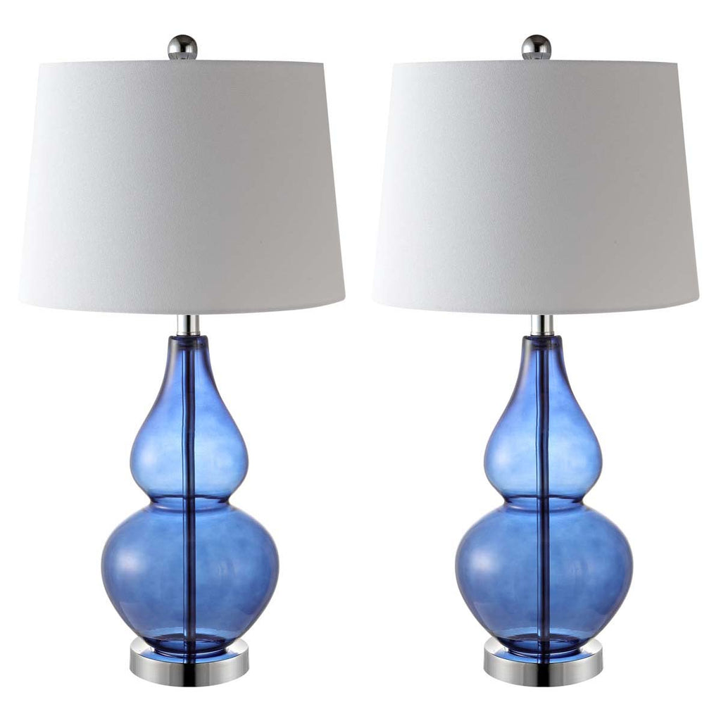 Frena Table Lamp (Set of 2) | Safavieh - TBL4221 - Blue/Chrome