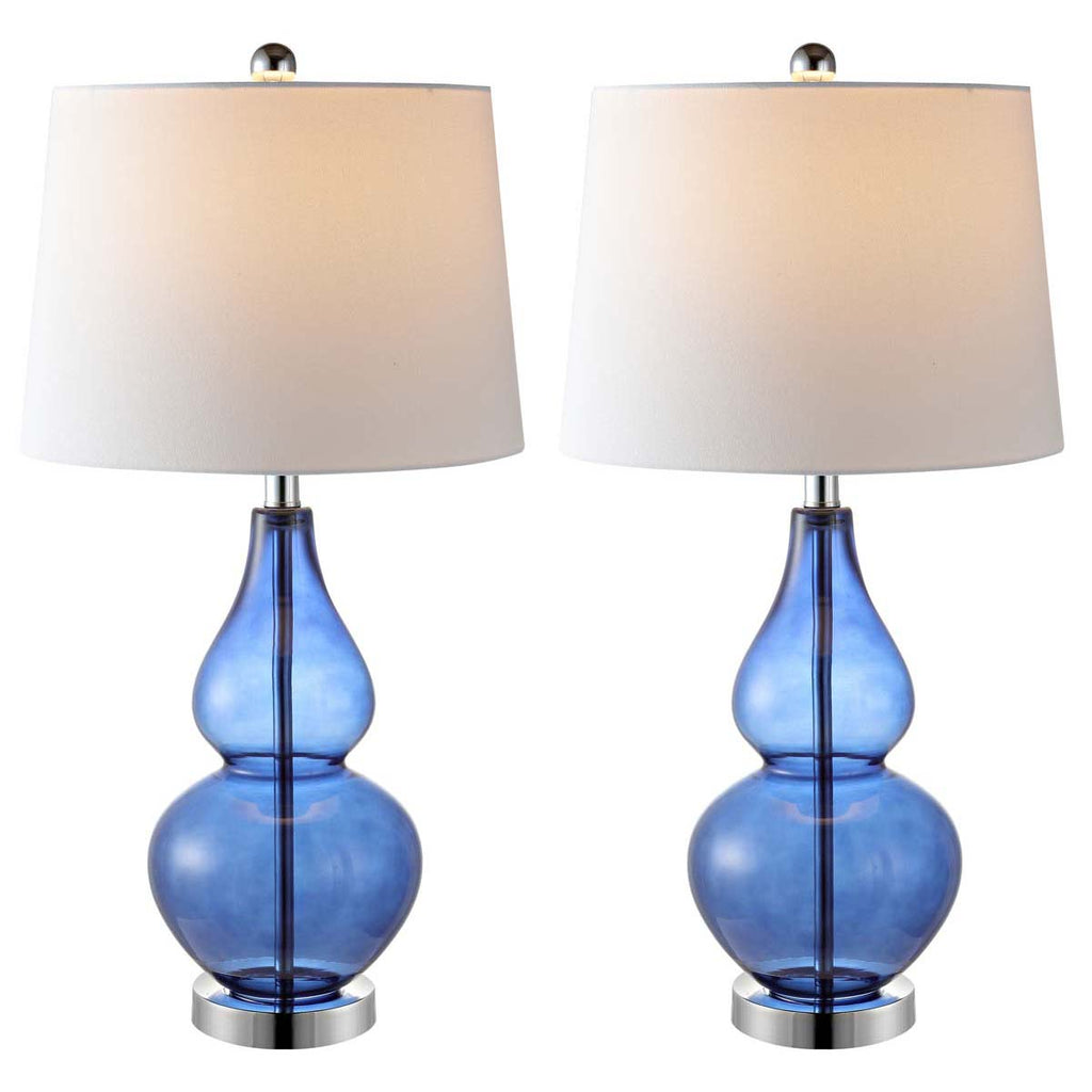 Frena Table Lamp (Set of 2) | Safavieh - TBL4221 - Blue/Chrome