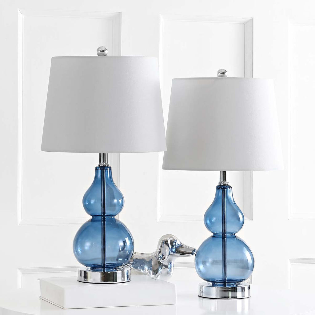 Brisor Table Lamp (Set of 2) | Safavieh - TBL4222 - Blue/Chrome