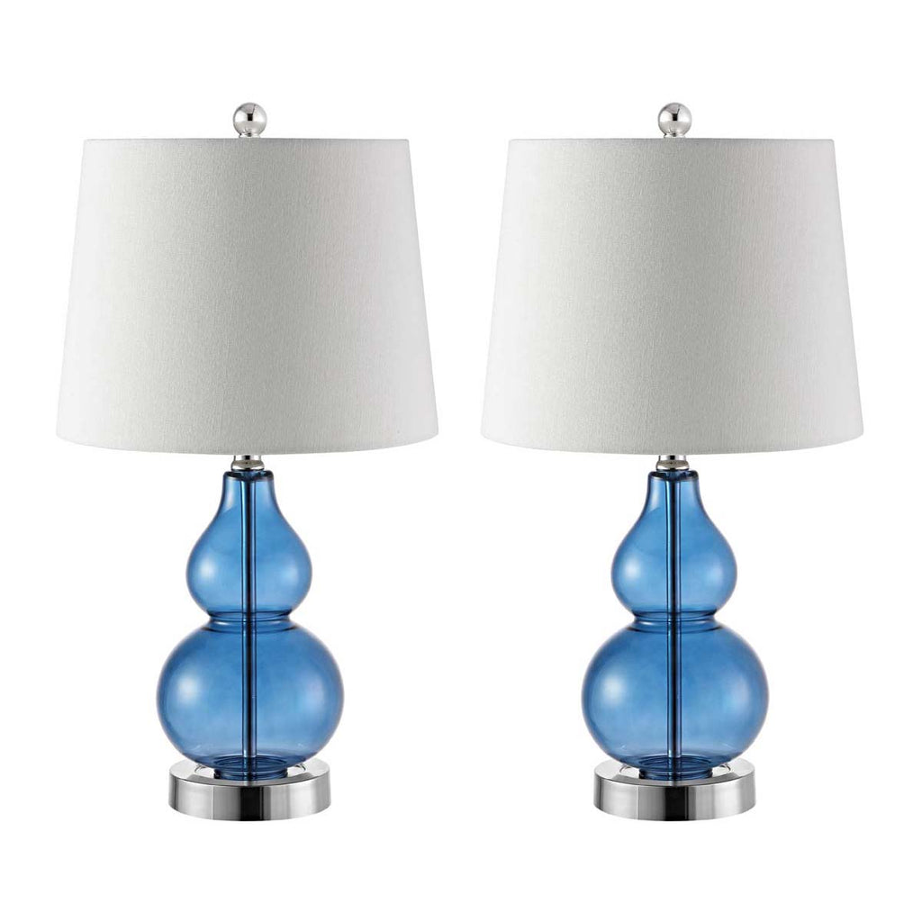 Brisor Table Lamp (Set of 2) | Safavieh - TBL4222 - Blue/Chrome