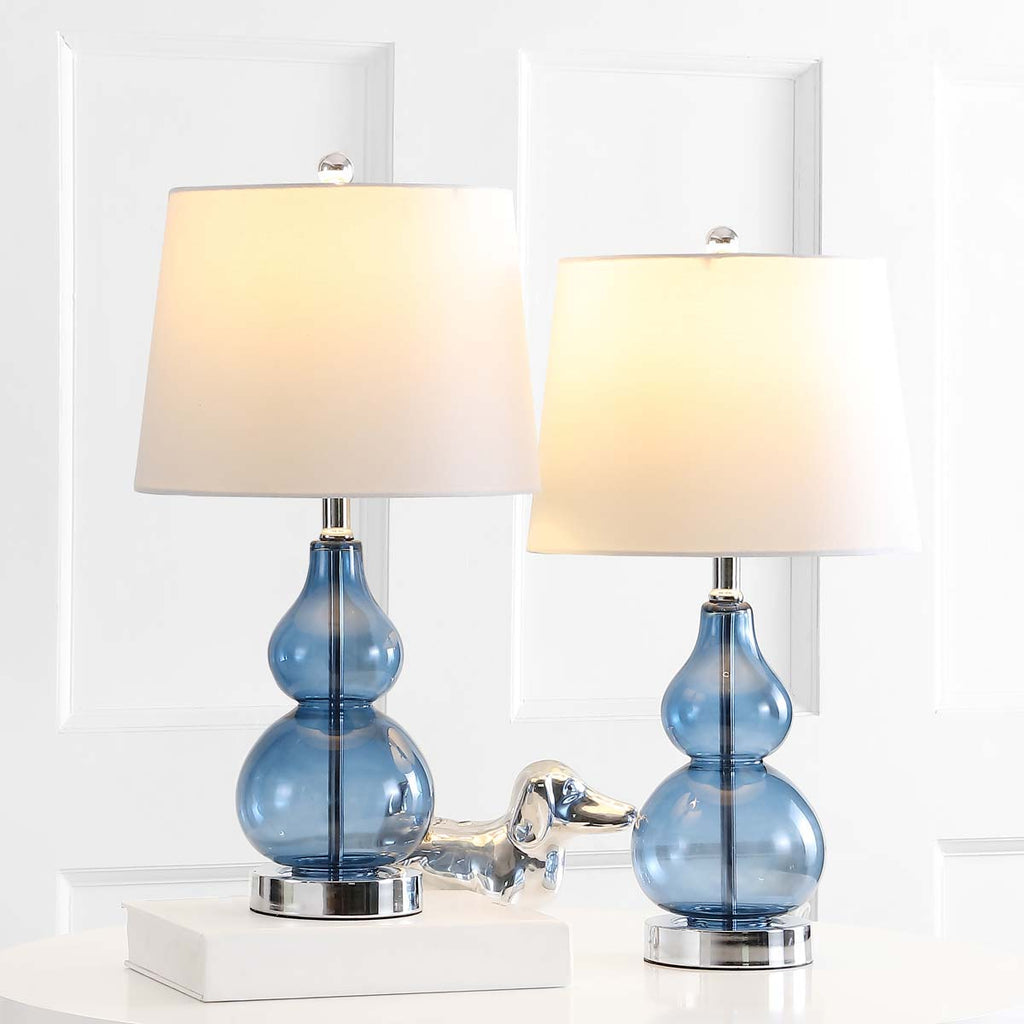 Brisor Table Lamp (Set of 2) | Safavieh - TBL4222 - Blue/Chrome