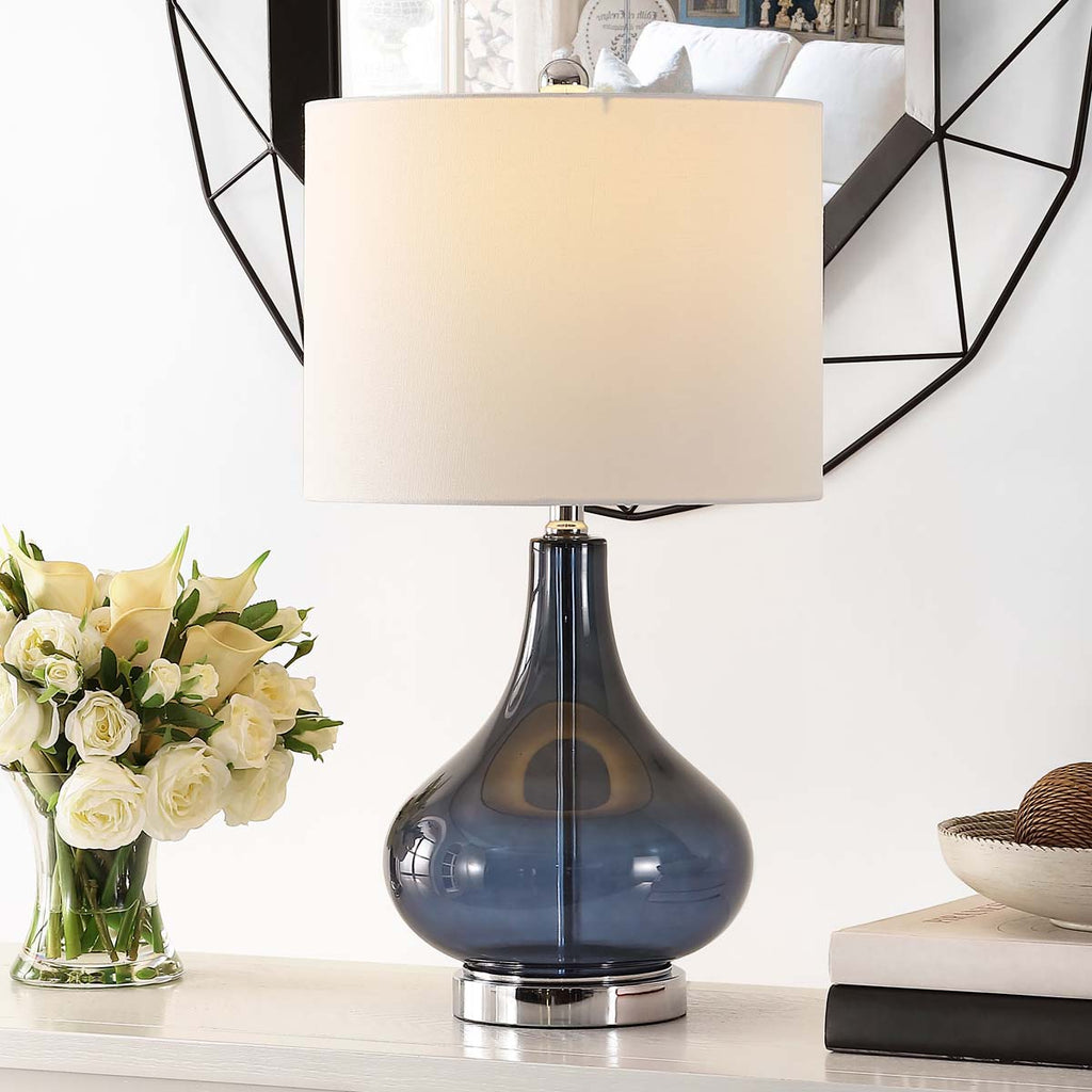 Brooks Glass Table Lamp | Safavieh - TBL4254 - Blue