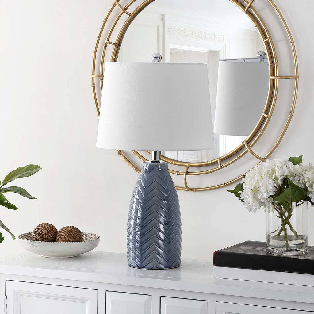 Safavieh Naji Glass Table Lamp - Grey