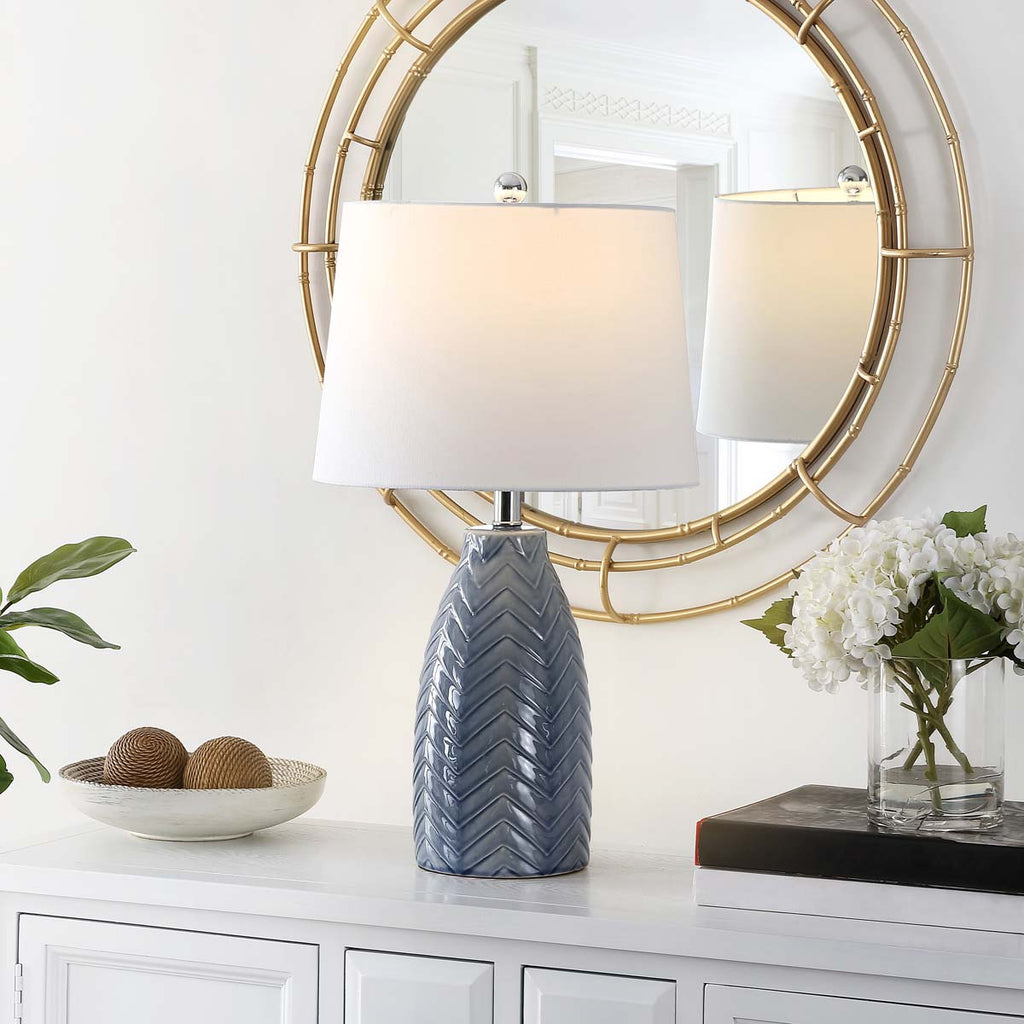 Safavieh Naji Glass Table Lamp - Grey