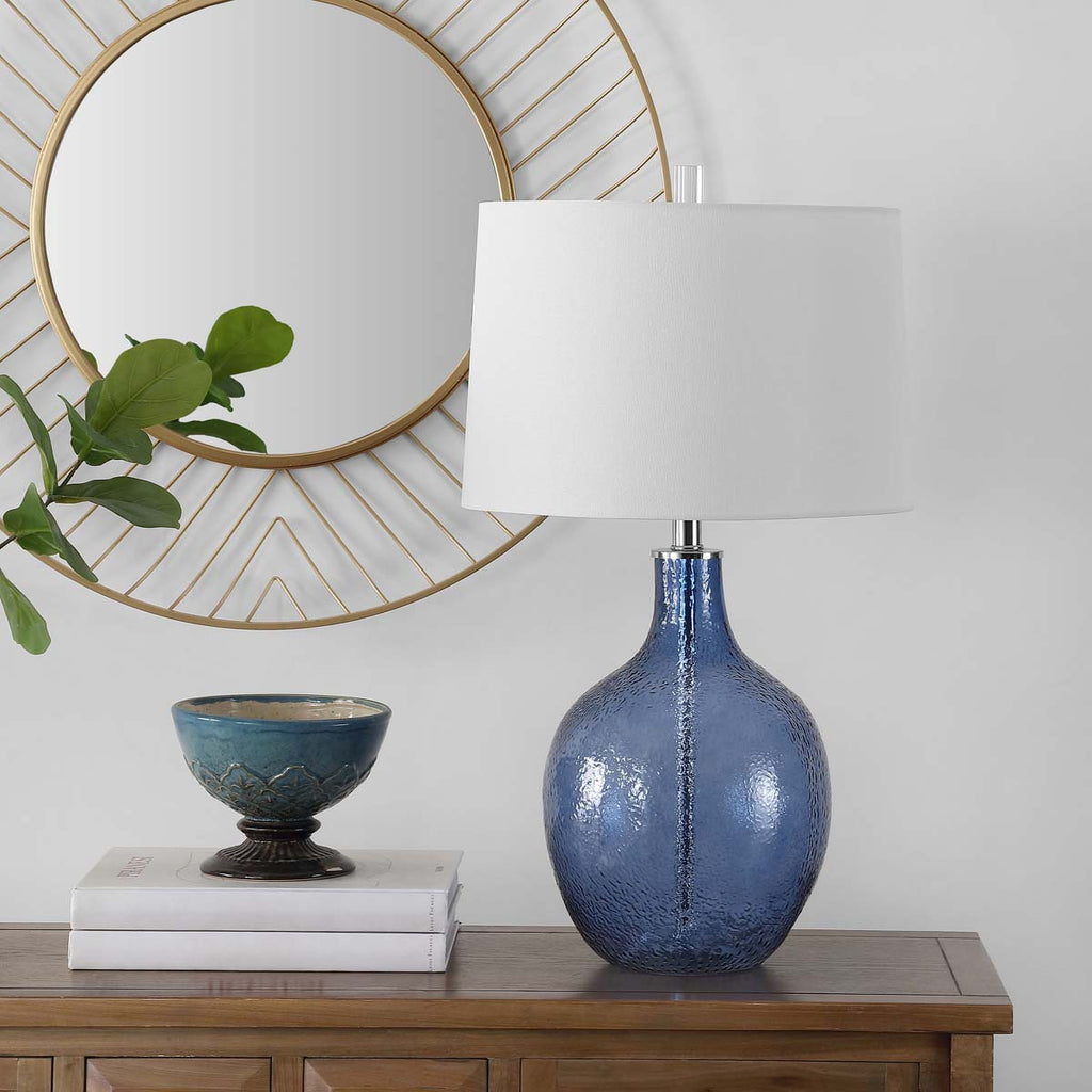 Nadine Glass Table Lamp  | Safavieh - TBL4259 - Blue