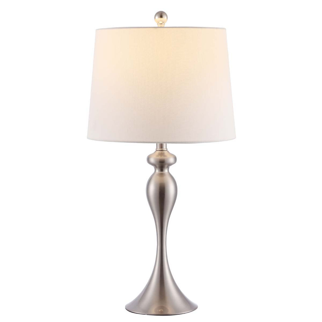 Safavieh Bayan Iron Table Lamp - Nickel