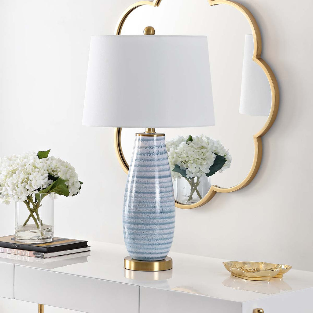 Safavieh Eliana Glass Table Lamp - Blue