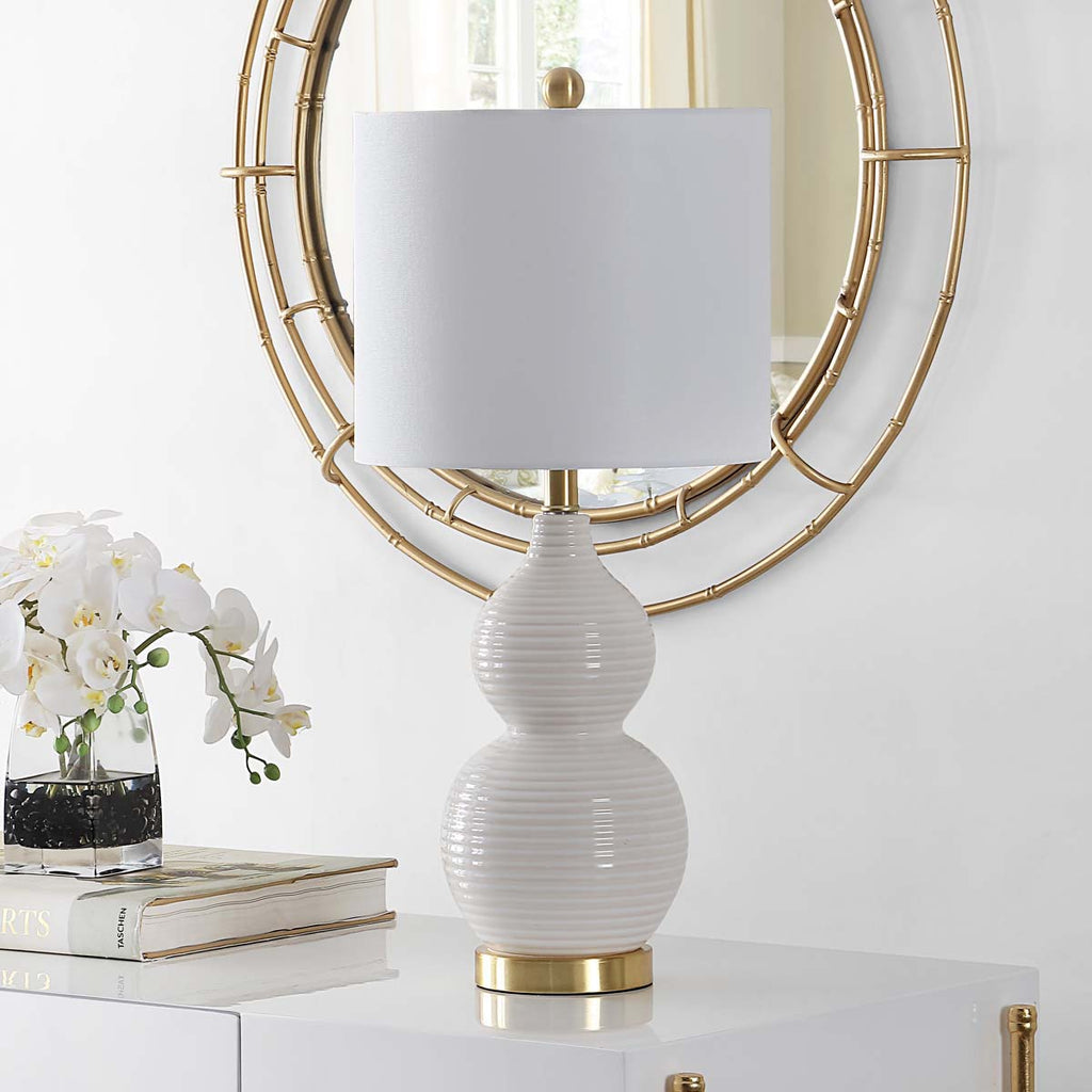 Safavieh Emery Mosaic Table Lamp - Ivory