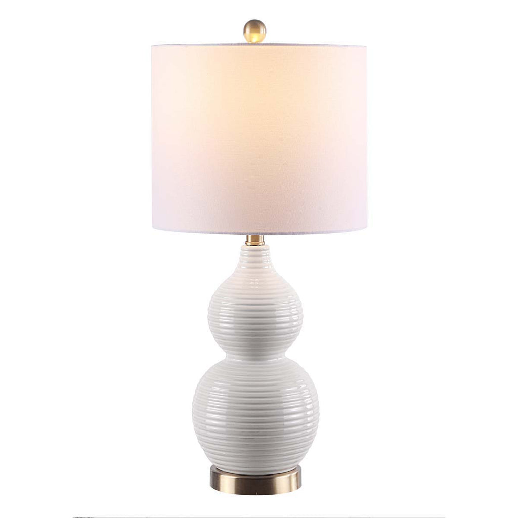 Safavieh Emery Mosaic Table Lamp - Ivory