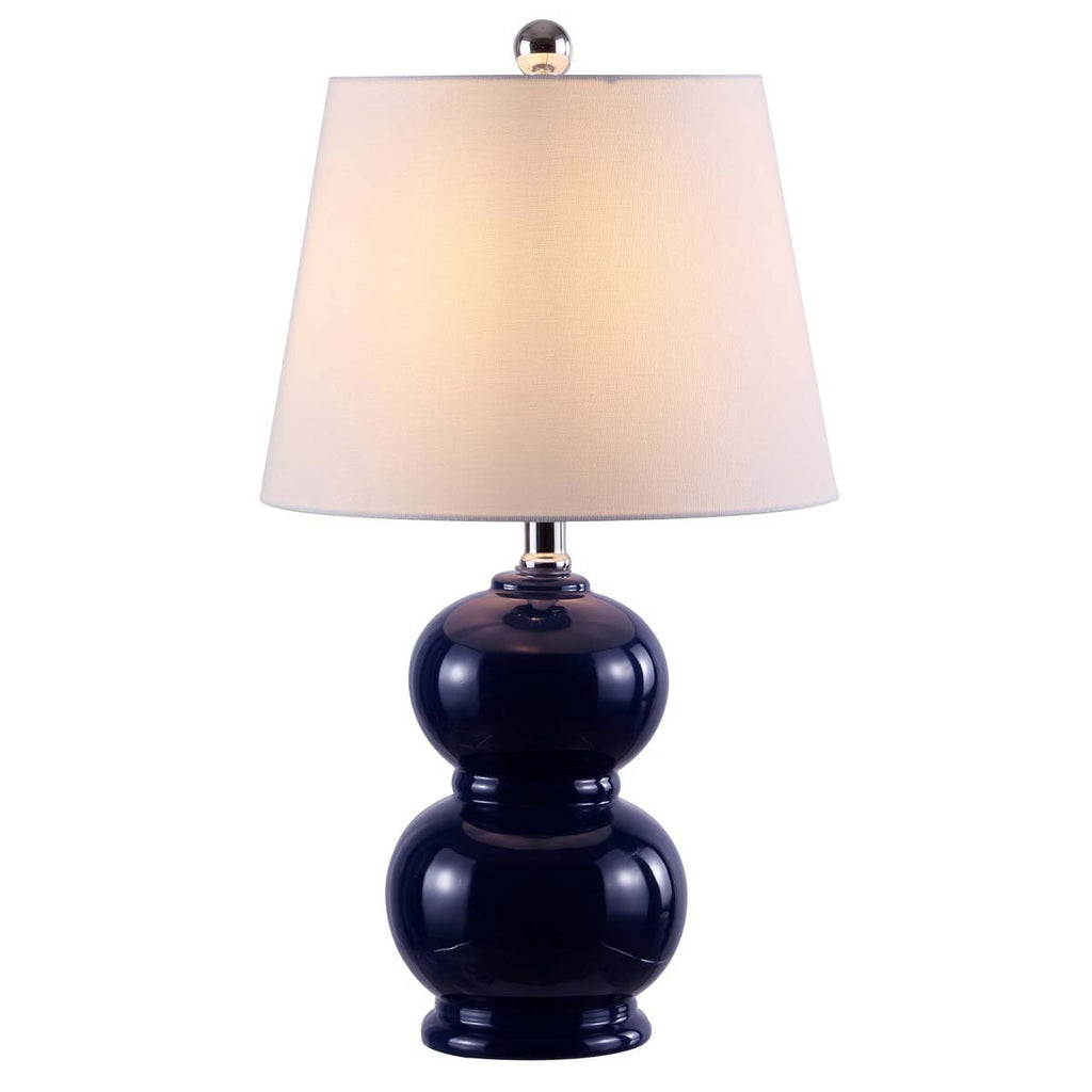 Everlee Ceramic Table Lamp | Safavieh - TBL4286 - Navy 