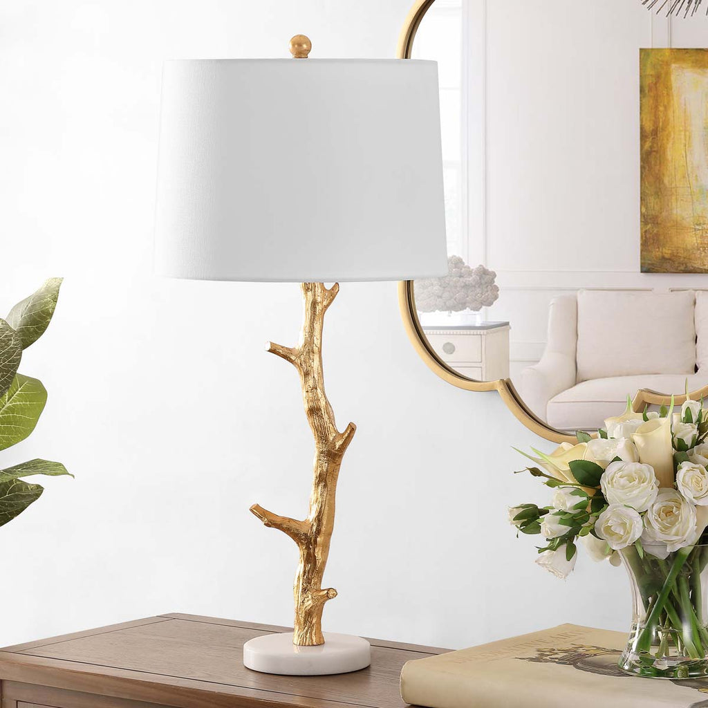 Safavieh Olenna Resin Table Lamp -Gold Leaf