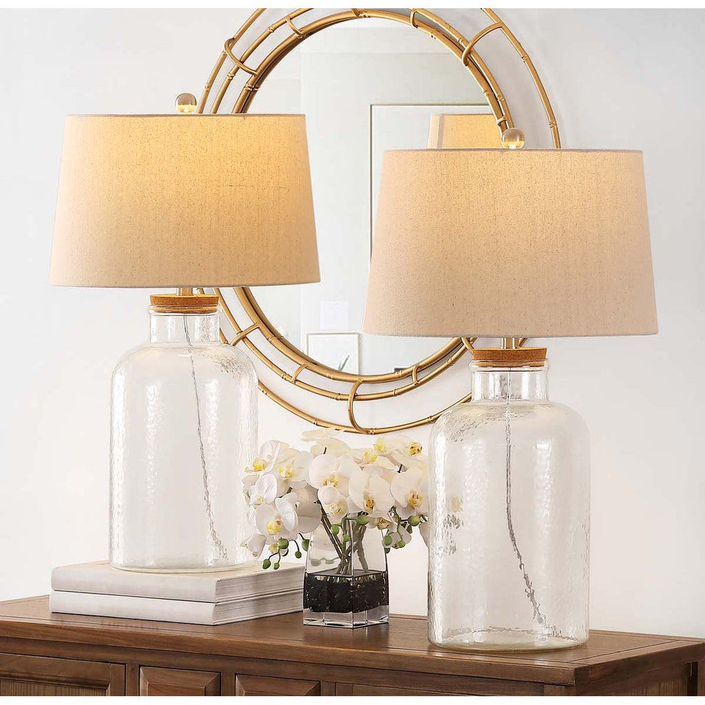 Safavieh Caden Glass Table Lamp-Clear (Set of 2)