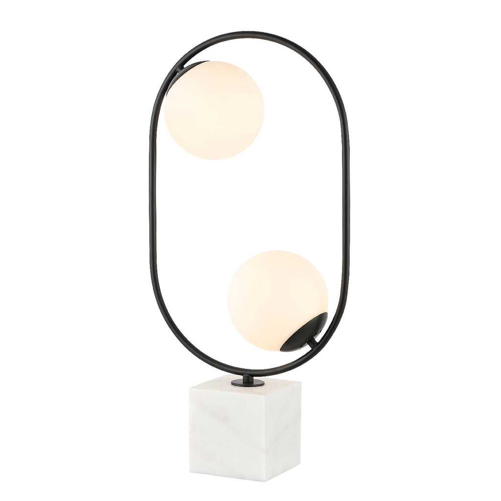 Imrie Table Lamp  | Safavieh - TBL4318 - White/Black