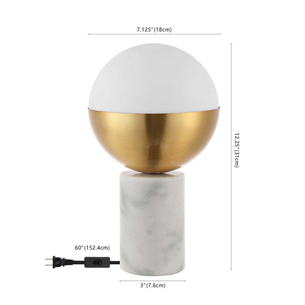 Evolet Table Lamp  | Safavieh - TBL4320 - Gold/White