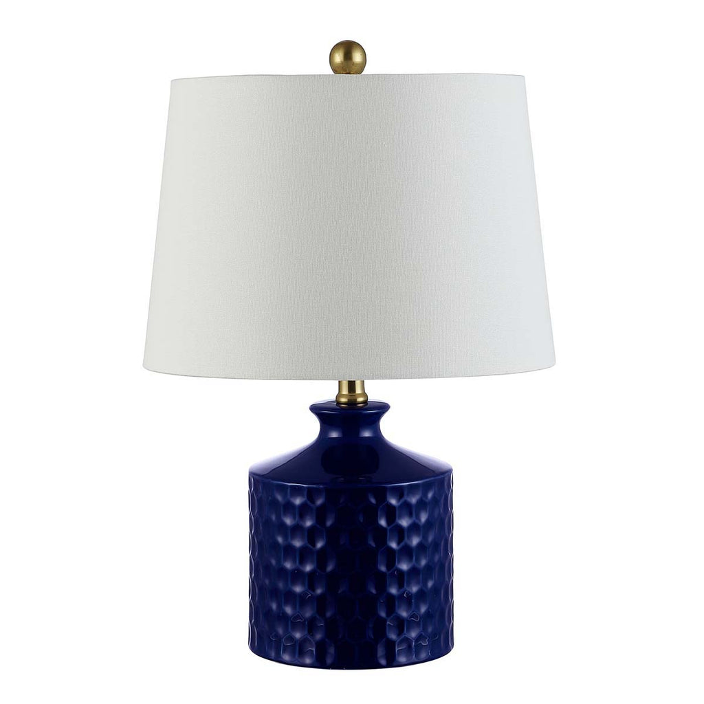 Safavieh Landon Ceramic Table Lamp -Navy Blue