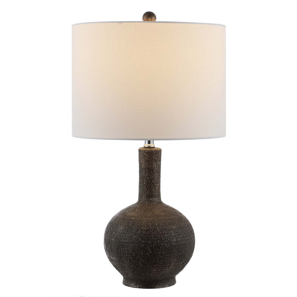 Safavieh Carser Resin Table Lamp -Dark Grey