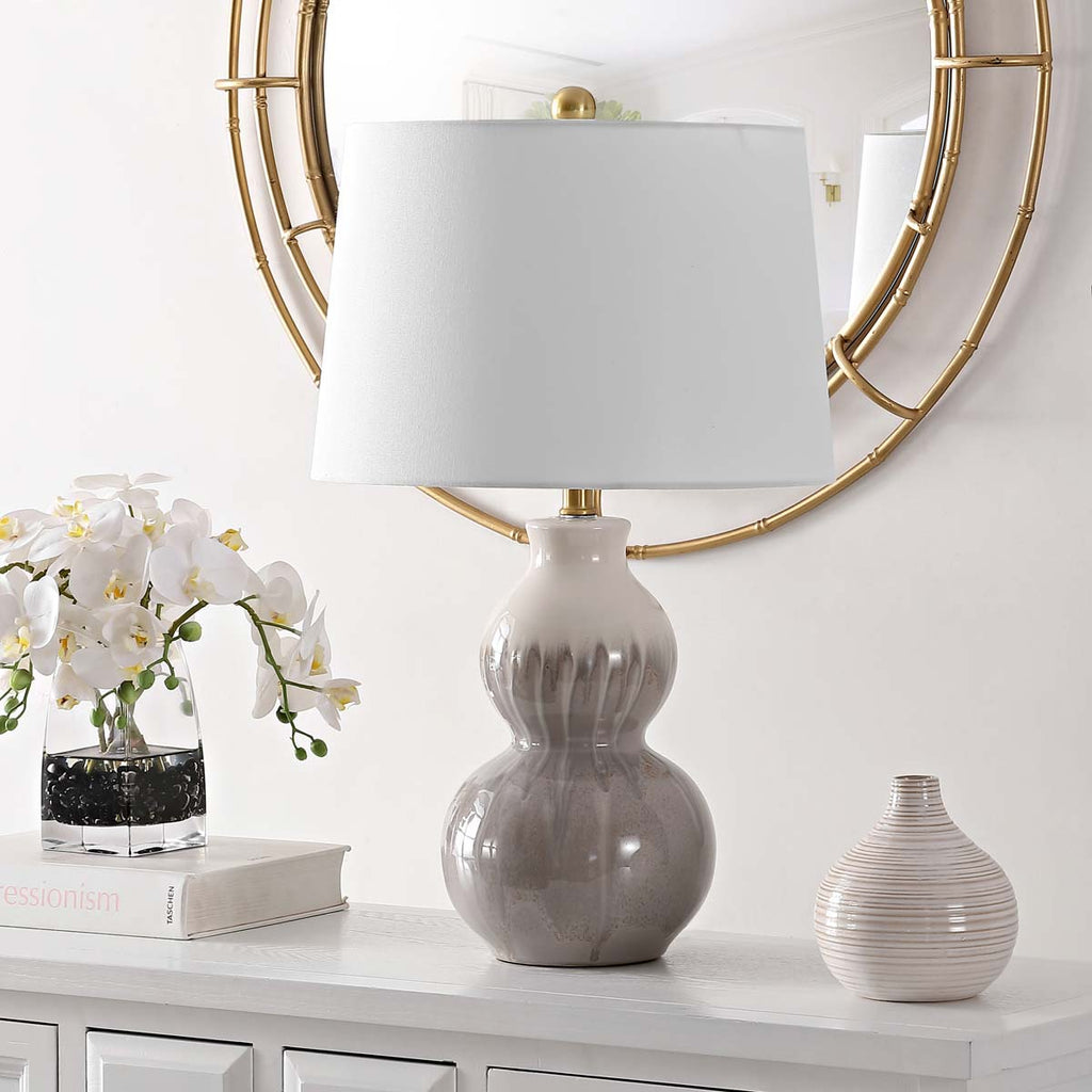 Safavieh Kenzo Ceramic Table Lamp -Ivory / Grey