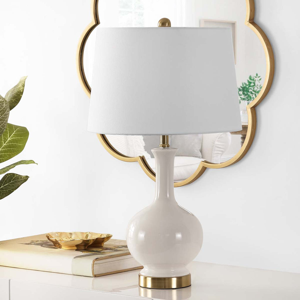 Bowie Ceramic Table Lamp  | Safavieh - TBL4346 - Cream