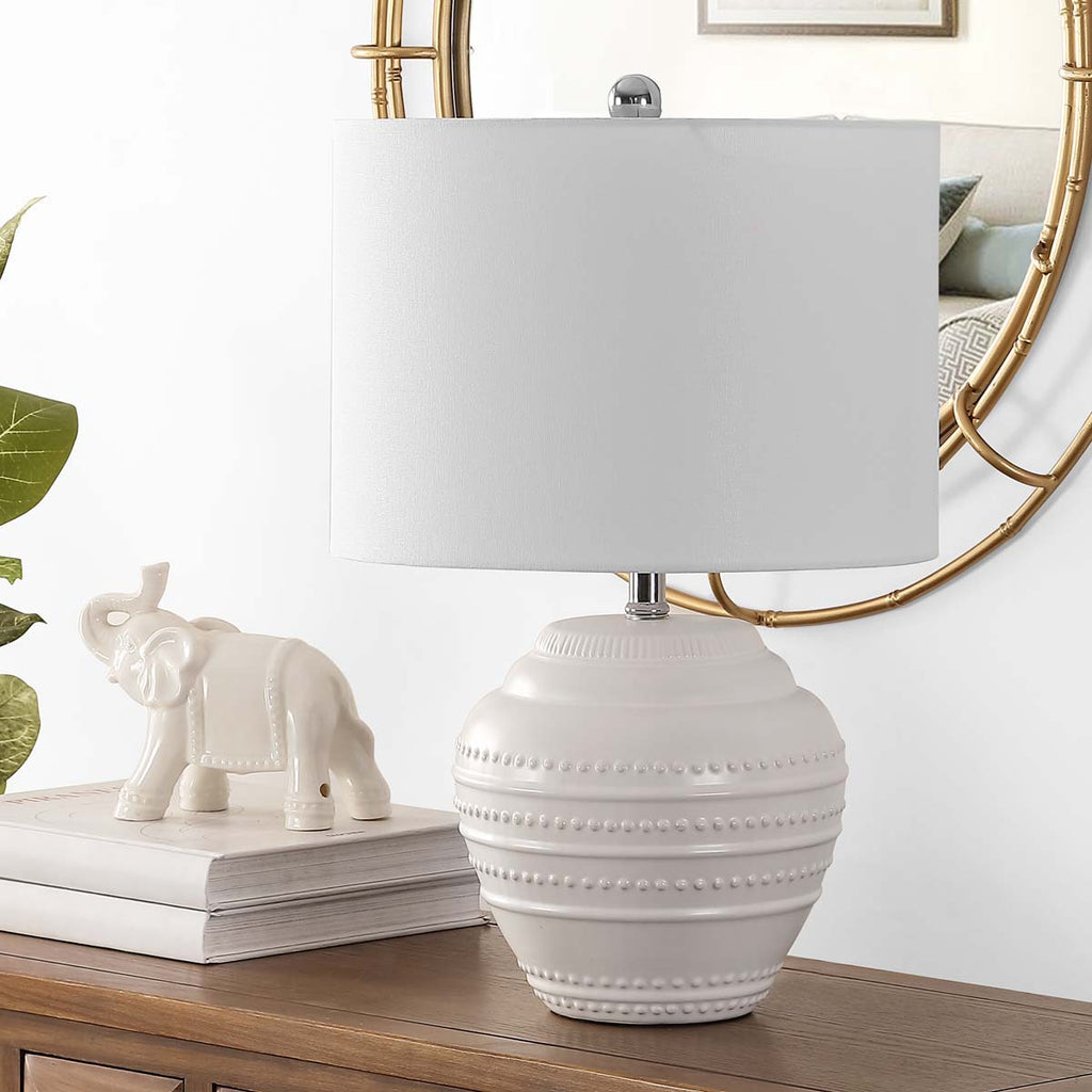 Safavieh Lenon Ceramic Table Lamp -White