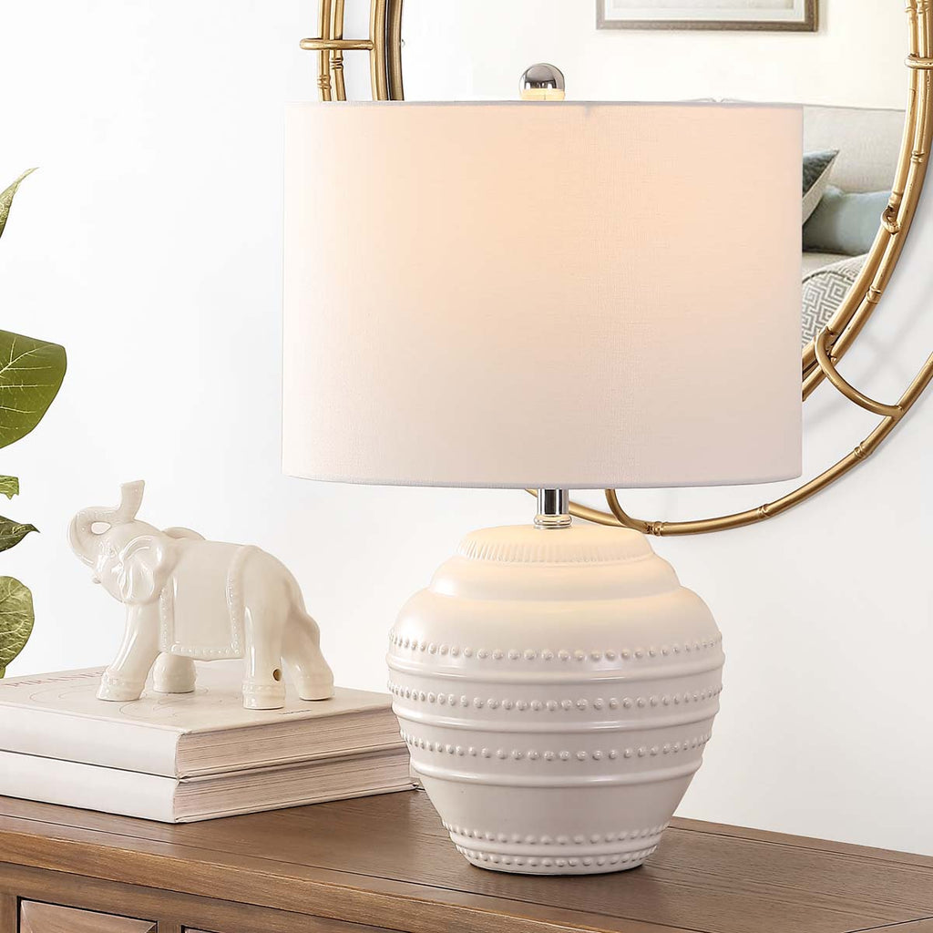 Safavieh Lenon Ceramic Table Lamp -White