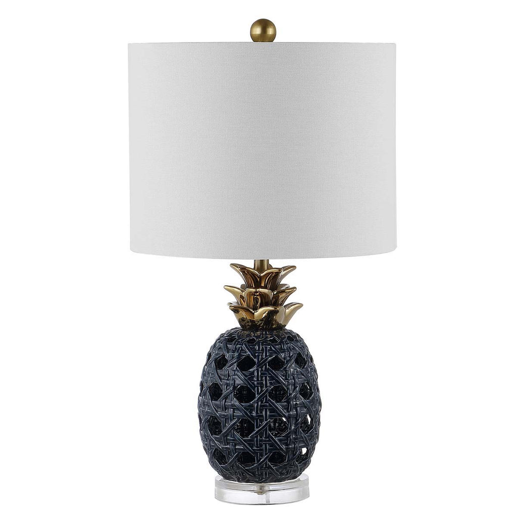 Sonny Ceramic Table Lamp | Safavieh - TBL4357 - Navy Blue